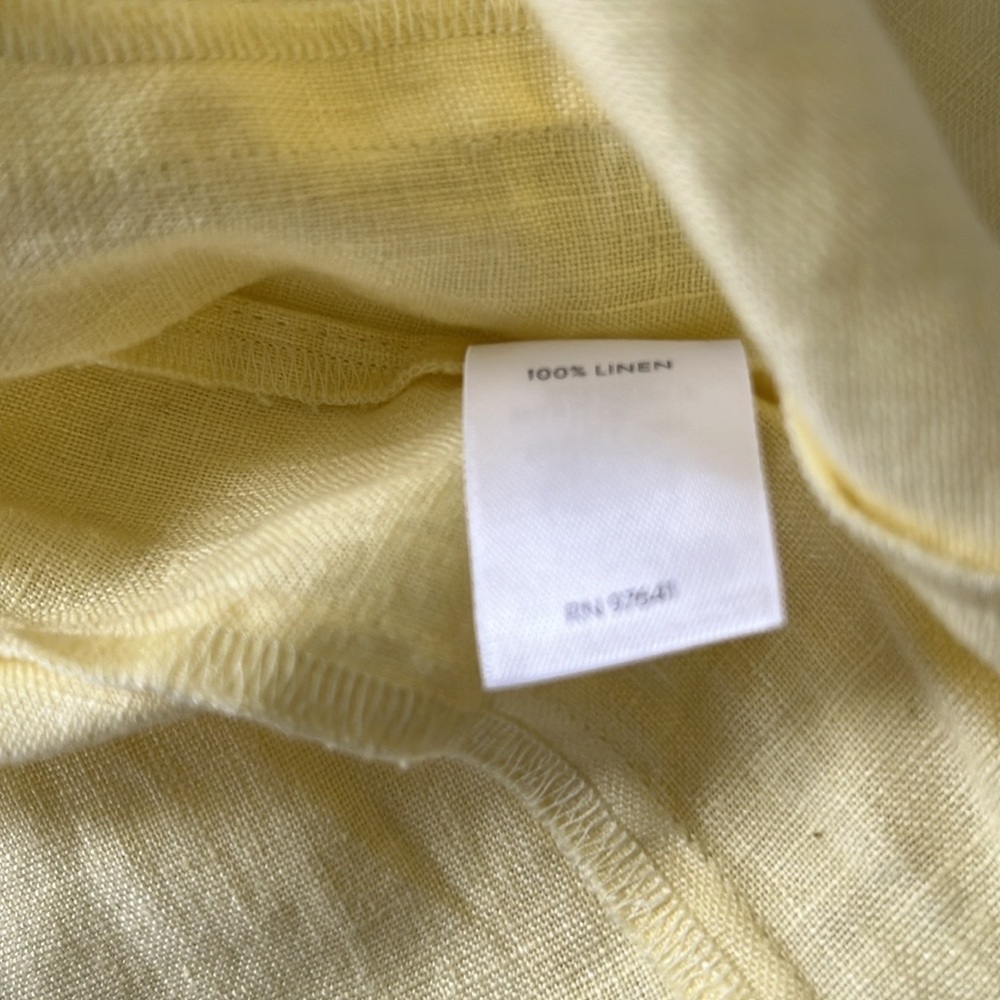 J. Jill Linen Yellow Sleeveless Dress - Picture 5 of 5